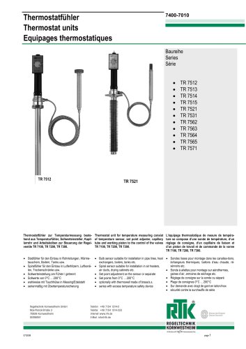 Thermostat units