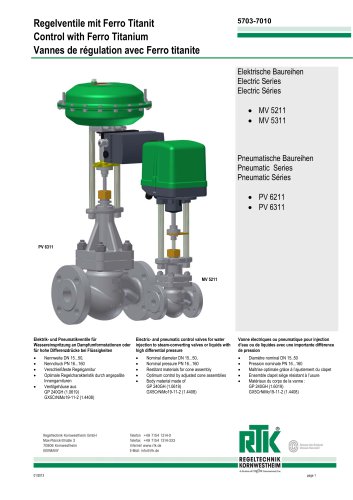 Water injection valve for steam converting 5703-7010