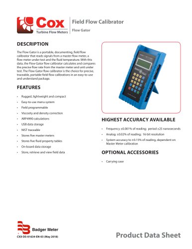 Field Flow Calibrator