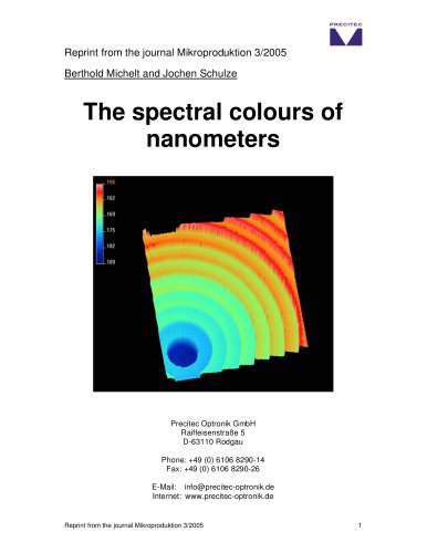 The spectral colours of nanometers