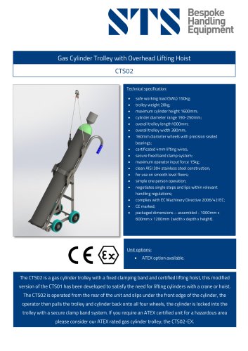 Gas Cylinder Trolley with Lifting Hoist