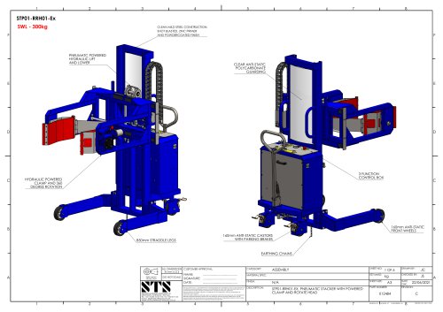 Power Clamp Drum Tipper (Pneumatic) - Technical Specification