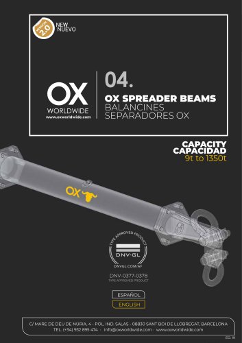 SPREADER BEAMS SB SERIES