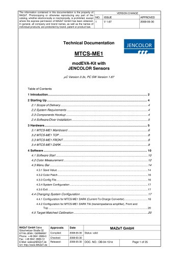 Data Sheet - MTCS-ME1 