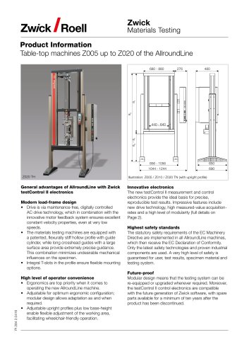 Product Information AllroundLine 5kN up to 20 kN