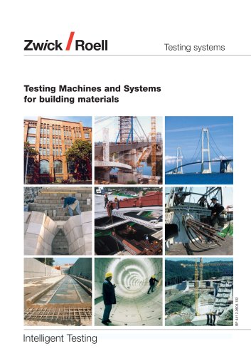 Testing machines and systems for building materials