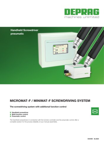 MICROMAT-F / MINIMAT-F SCREWDRIVING SYSTEM