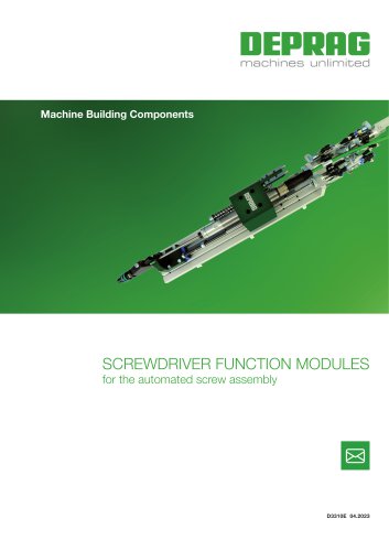 SCREWDRIVER FUNCTION MODULES for the automated screw assembly