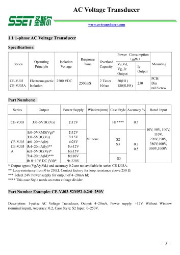 AC voltage transducer