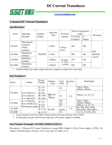 DC current transducer