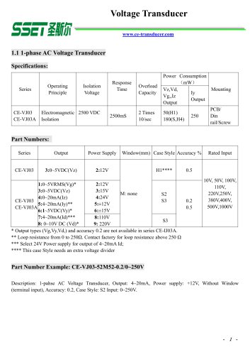 Voltage Transducer