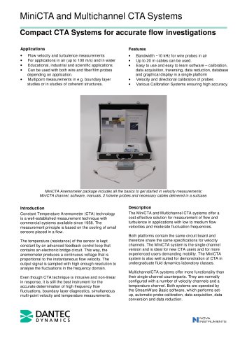 MiniCTA / Multichannel CTA Anemometer System