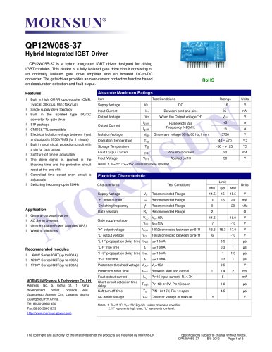 QP12W05S-37 / Hybrid Integrated IGBT driver