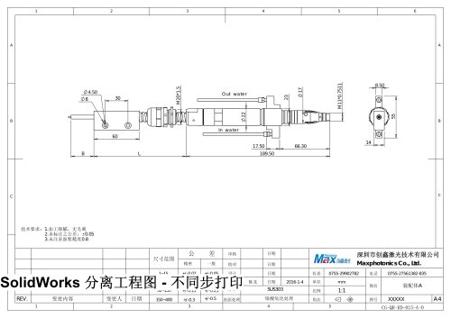 Water Cooling QBH Dimension