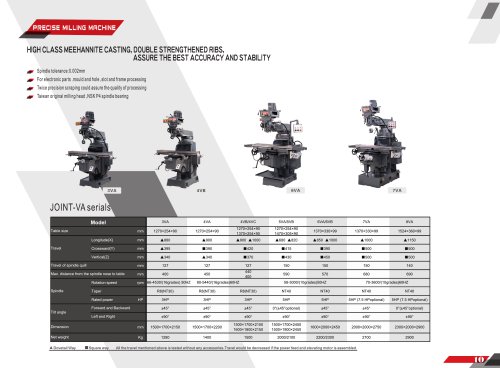 High precision Turret milling machine