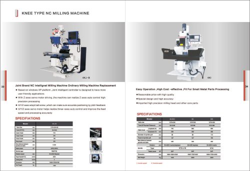 Knee Type NC Milling Machine