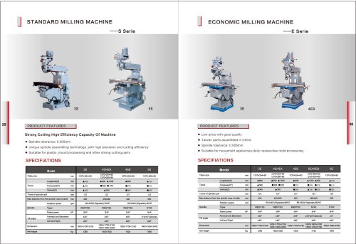 Standard Milling Machine S E Serie