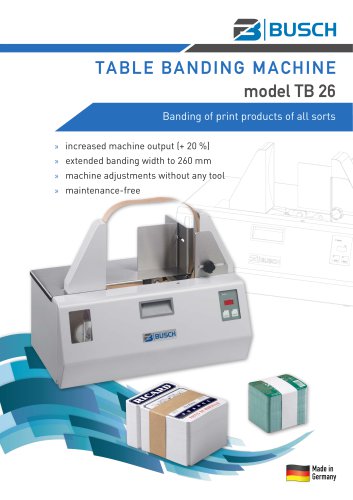 BUSCH Table Banding Machine - model TB 26