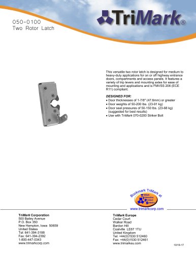 050-0100 Two Rotor Latch