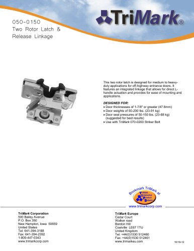 050-0150 Two Rotor Latch & Release Linkage