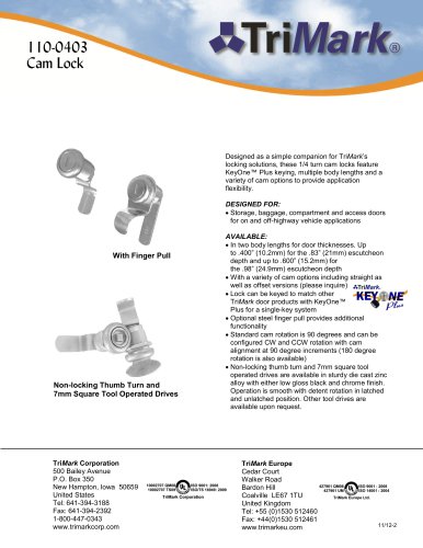 110-0403 Cam Lock
