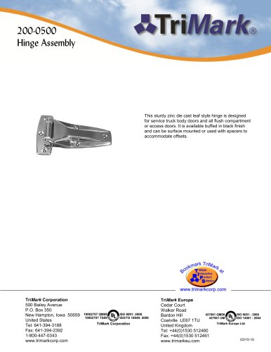 200-0500 Hinge Assembly