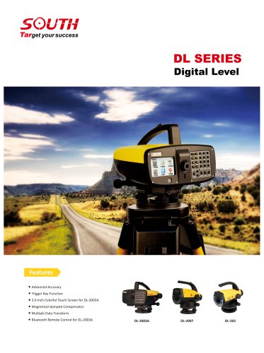 Digital Level SOUTH DL Series-DL-202/DL-2003A/DL-2007  Trigger Key Function/Advanced Accurac