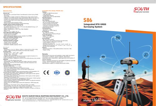 SOUTH S86 Integrated RTK GNSS Surveying System