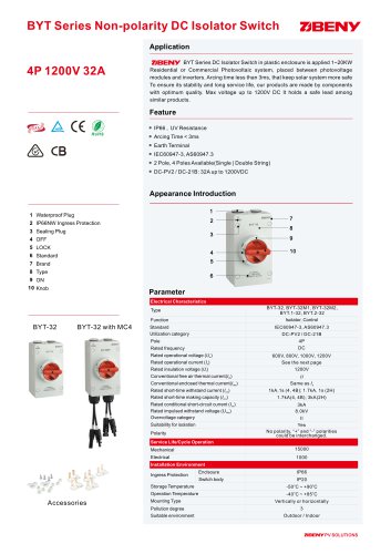 1200V DC Isolator Switches IP66