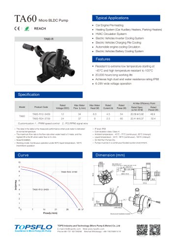 Electric Vehicle Charging Pile Cooling Pump TA60