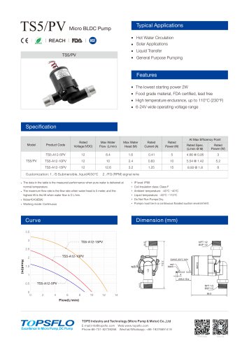 Solar Hot Water  Circulation Pump  TS5