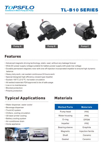 TOPSFLO TL-B10 Mini Brushless dc pump