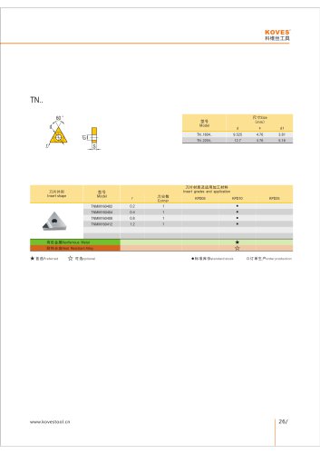 TNMM PCD DIAMOND INSERT