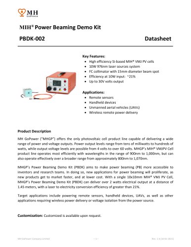 MIH® Power Beaming Demo Kit PBDK-002