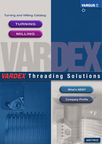 Vardex Thread Milling & Thread Turning Main Catalog - English Metric 050EE