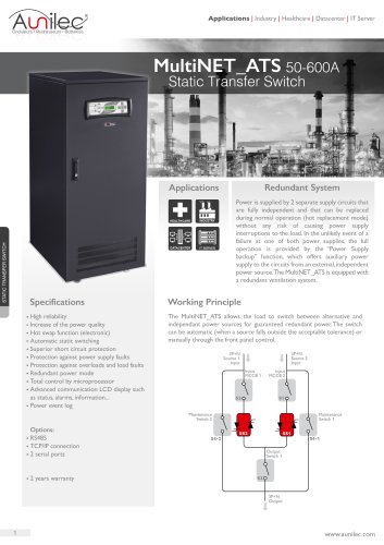 Datasheet MultiNET_ATS 50-600A