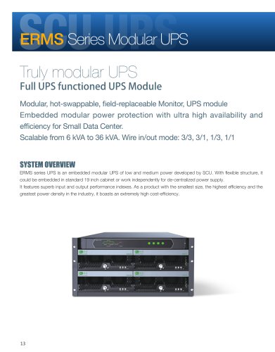 Sicon ERMS UPS 6-36KVA applied to small data center