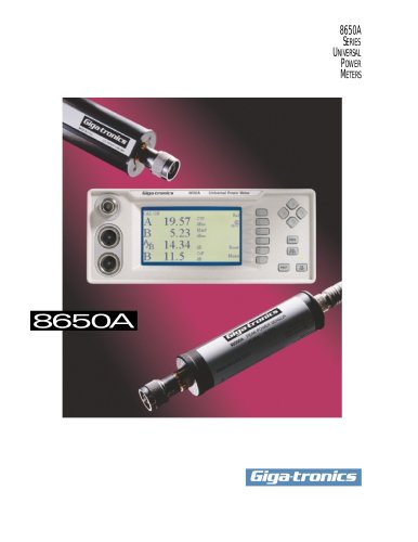 Giga-tronics 8650A Series Universal Power Meter Product Flier