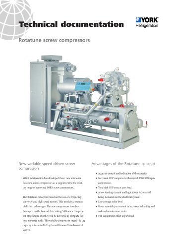 Rotatune screw compressors