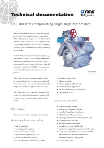 SMC 180 series reciprocating single-stage compressors