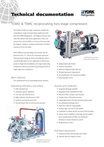TCMO & TSMC reciprocating two-stage compressors