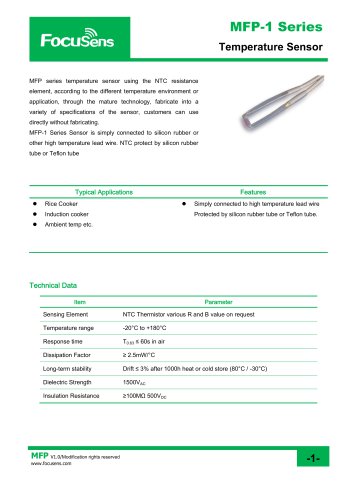 MFP-1 Series Temperature Sensor