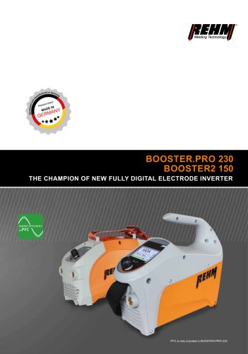 BOOSTER2 150 and BOOSTER.PRO 230 - THE CHAMPION OF NEW FULLY DIGITAL ELECTRODE INVERTER