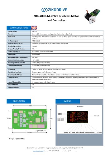 ZDBL20DC-M-57220 Brushless Motor and Controller