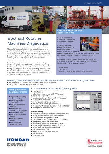 KONCAR-Institute-Electrical Rotating Machines Diagnostics