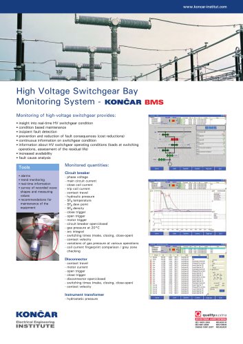 KONCAR-Institute-High Voltage Switchgear Bay Monitoring System - BMS