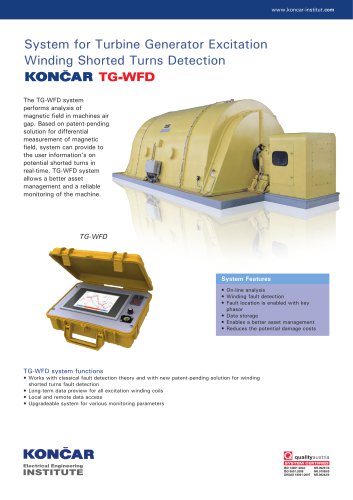 KONCAR-Institute-System for Turbine Generator Excitation Winding Shorted Turns Detection