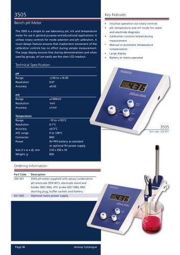 3505 Bench pH Meter