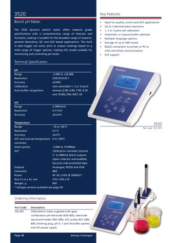 3520 Bench pH Meter