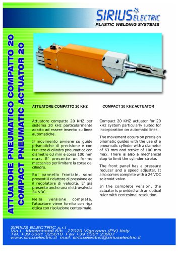 compact pneumatic actuator 20